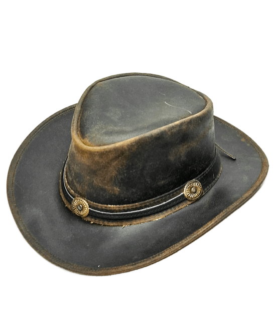 Distressed store cowboy hats